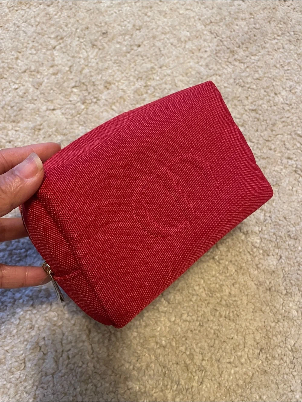 New! Christian Dior Red makeup Cosmetic Pouch Bag